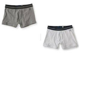 Mens Boxer Briefs Underwear Prince & Fox by Aeropostale 2 Pair Small White Gray